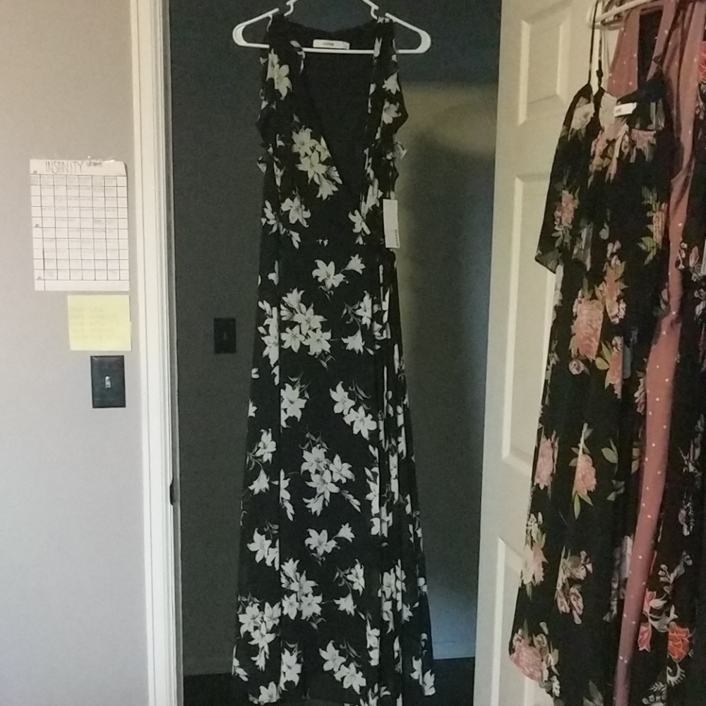 Black floral dress